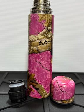 NEW Realtree Pink Camo Insulated Bottle with Woodland Accent